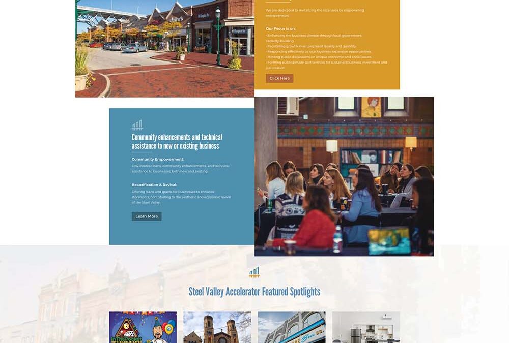Steel Valley Accelerator Rebrand Website